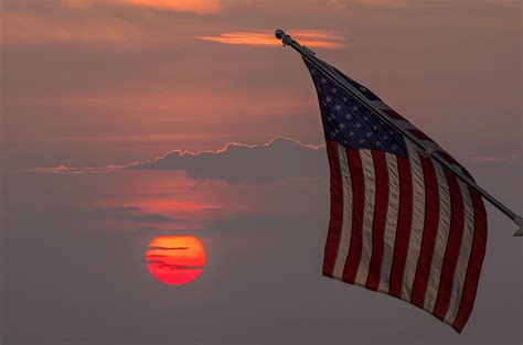 Patriotic Sunset Photograph By Mark Papke