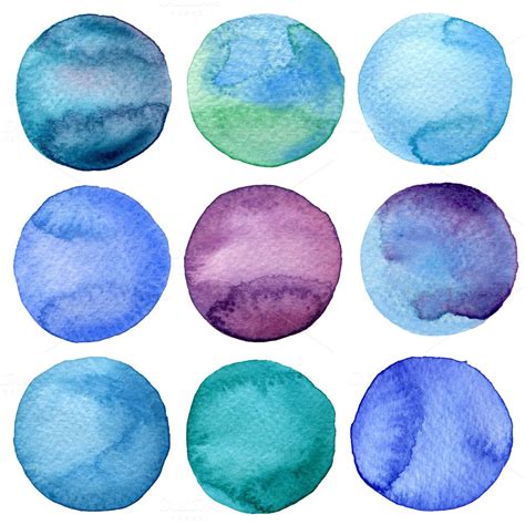 Watercolor Painted Circles ~ Photos On Creative Market Watercolor