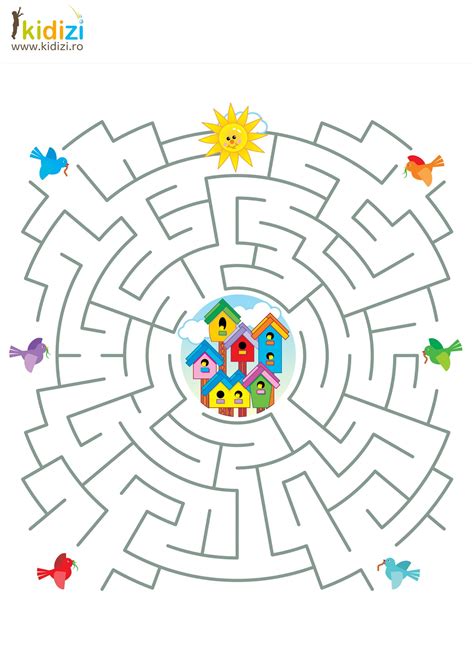 Plansa Educativa Labirint 1 Free Printable Puzzles Maze Games For