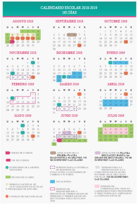 Sep Da A Conocer Calendario Escolar Del Ciclo 2018 2019