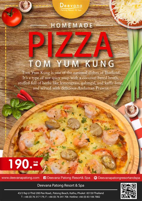 Promotion Taste Of Homemade Pizza Tom Yum Kung Deevana Patong