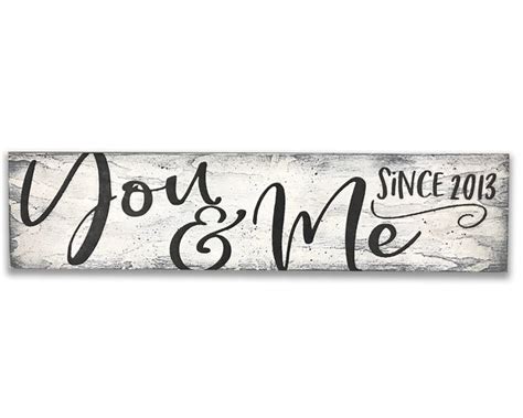 You And Me Wood Wall Decor Wall Sign Rusticly Inspired Signs