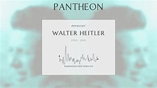 Walter Heitler Biography - German physicist (1904-1981) | Pantheon