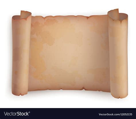 Paper Roll Or Horizontal Old Scroll Parchment Vector Image