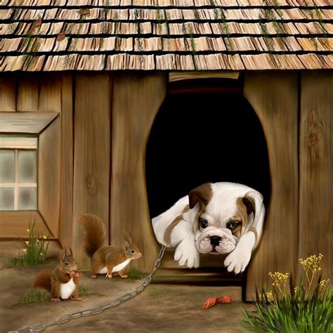 In The Dog House Digital Art By Thanh Thuy Nguyen