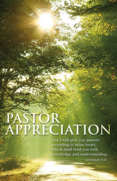 Church Bulletin 11 Pastor Appreciation Jeremiah 315 Pack Of 100