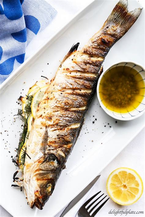 Grilled Whole Branzino With Lemon Caper Sauce Grilling Recipes Cooking Recipes Healthy Recipes