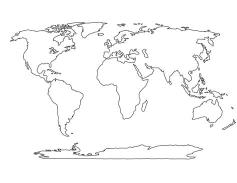 Political World Maps Outline World Map Images Within Blank World Map