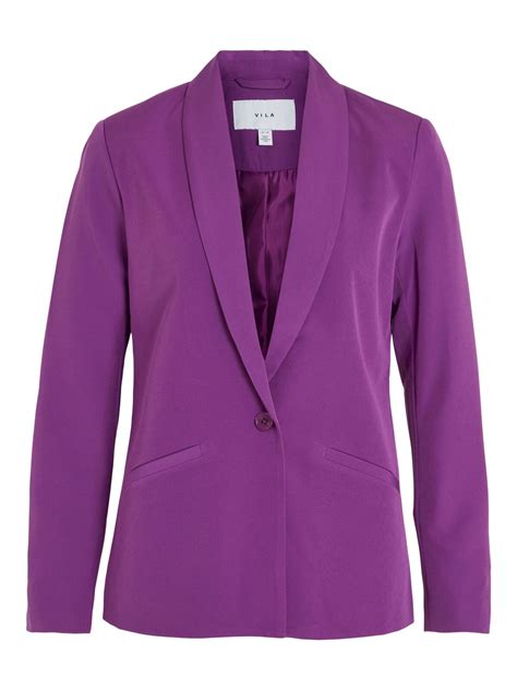 Einreihiger Blazer Purple Vila® Offizieller Online Shop