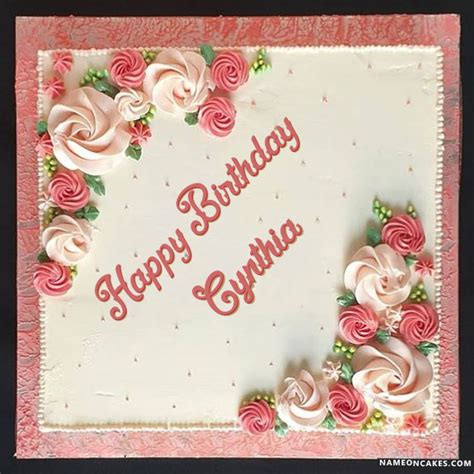 Happy Birthday Cynthia Cake Images