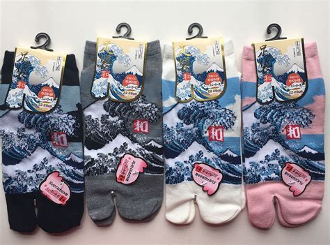 Nagomi Waves Japanese Split Toe Tabi Socks Small Womens Sz 6 9 Ebay