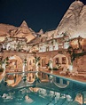 Cave Hotel and Pool in Cappadocia, Turkey 🇹🇷😍 📸: @etravelcentral.com