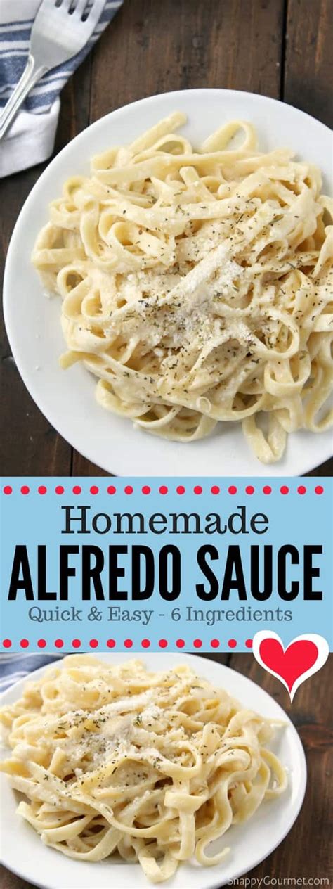 Serve with fettuccini, and sliced crusty bread for mopping! Homemade Alfredo Sauce Recipe - Snappy Gourmet