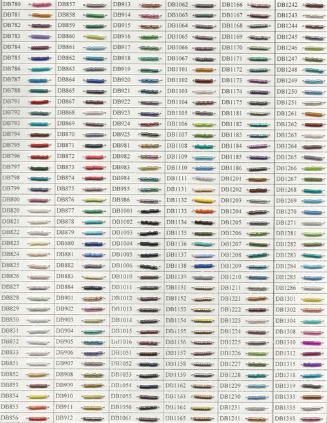 Jays Miyuki Japanese Delica Color Chart 780 1338 Seed Bead
