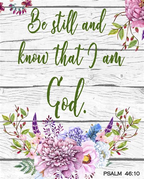 Psalm 46 Floral Bible Verse 3990 Panel