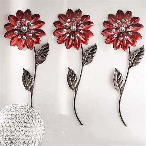 Red Flower Metal Wall Art A Perennial Favourite Youll Find Hard To
