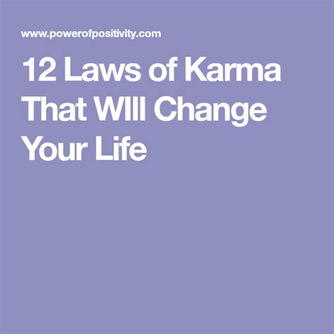 12 Laws Of Karma That Will Change Your Life Power Of Positivity Law