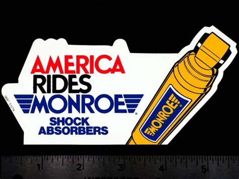 Monroe Shock Absorbers Original Vintage 1970s 80s Racing Decal