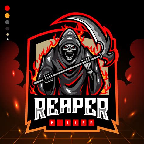 Grim Reaper Mascot E Sports Logo Design 12860987 Vector Art At Vecteezy