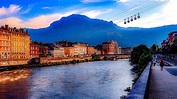 A Walk Around the River Isere in Grenoble, France - YouTube
