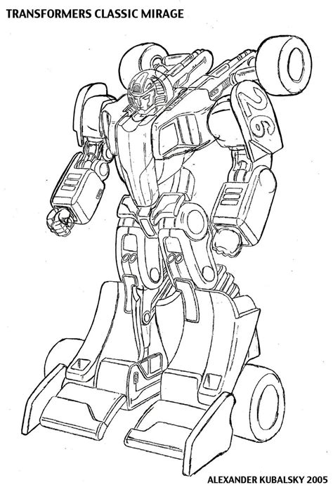 Transformers Classic Mirage Design Sketch 2005 By Alexanderkubalsky On