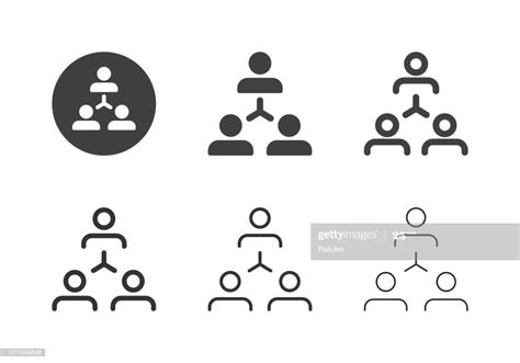 Corporate Hierarchy Icons Multi Series Vector Eps File Infographic