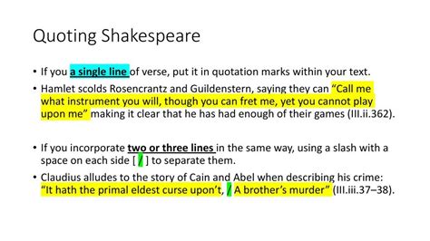 Mla In Text Citation Shakespeare Hot Sex Picture