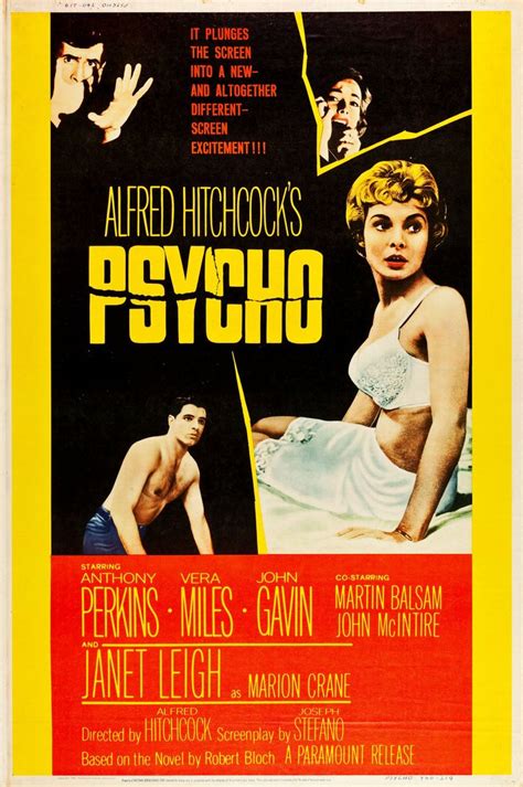 psycho 1960 us poster style y 1960 janet leigh anthony perkins john gavin