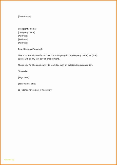 New Simple Resignation Letter Sample Download Https Letterbuis Com