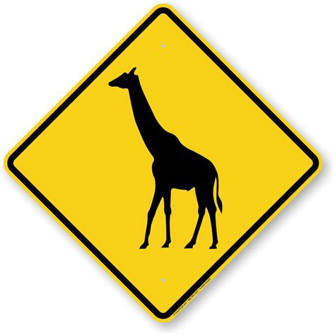 Giraffe Crossing Symbol Sign Free Shipping Sku K 9506 Giraffe
