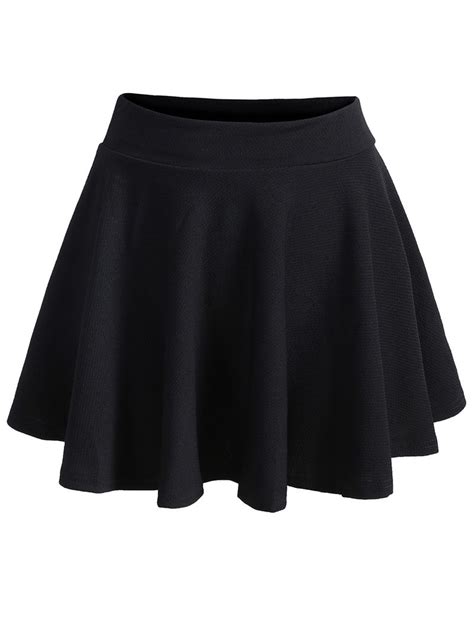 Elastic Waist Pleated Skirt Black Pleated Skirt Black Skirt Pleated