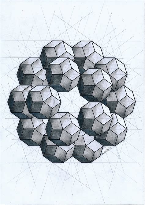 Polyhedra Solid Symmetry Geometry Handmade Pencil Mathart