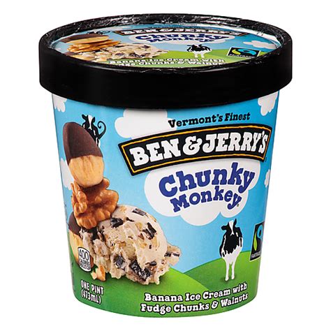 Ben And Jerrys Chunky Monkey Ice Cream 1 Pt The Merc Co Op