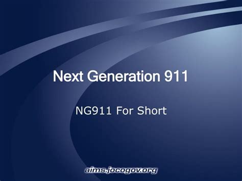 Ppt Next Generation 911 Powerpoint Presentation Free