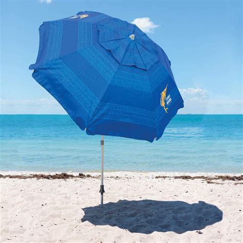 Amazon トミーバハマビーチパラソル2019（ブルー） Tommy Bahama Umbrella スポーツ＆アウトドア
