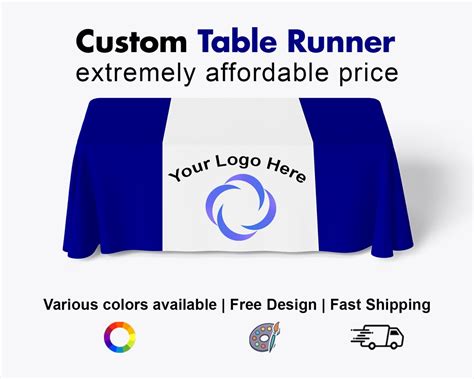 Custom Logo Table Runner Craft Fair Table Runner Custom Etsy