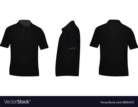 36,000+ vectors, stock photos & psd files. Black polo t shirt vector image on VectorStock | Black ...