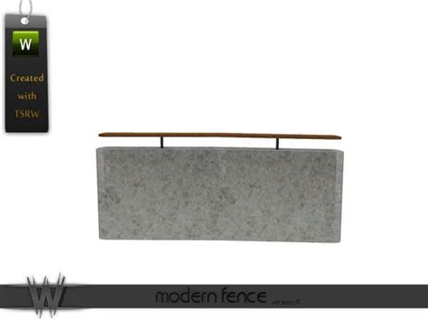Wondymoons Modern Fence V3 Sims 4 Collections Sims 4 Custom
