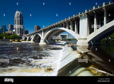 Third Avenue Bridge Above Saint Anthony Falls Minneapolis Minnesota