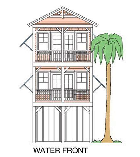Elevated Piling And Stilt House Plans Coastal Home Plans 1000 In