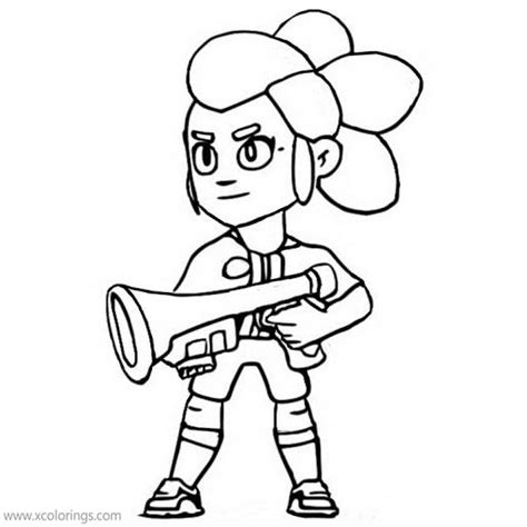 Shelly From Brawl Stars Coloring Page Images And Photos Finder