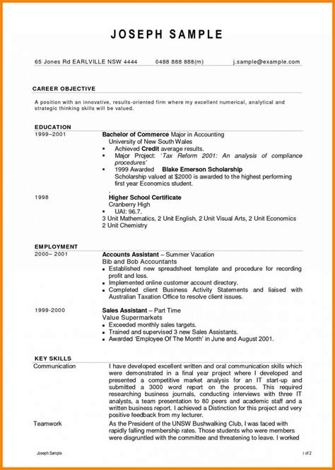 A Professional Resume Template For Students With No Work Experience It