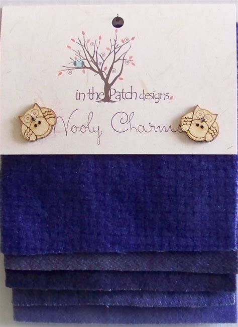 Wool Charm Pack Blue Violet By In The Patch Designs The Quilting Room