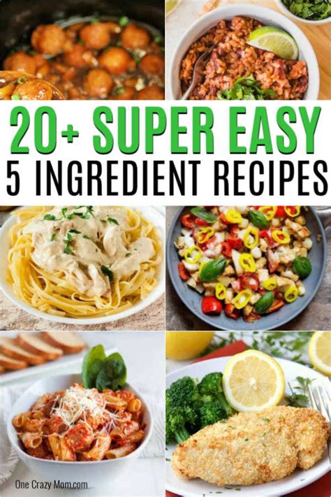 5 Ingredient Recipes 20 Fast Easy Recipes With Few Ingredients