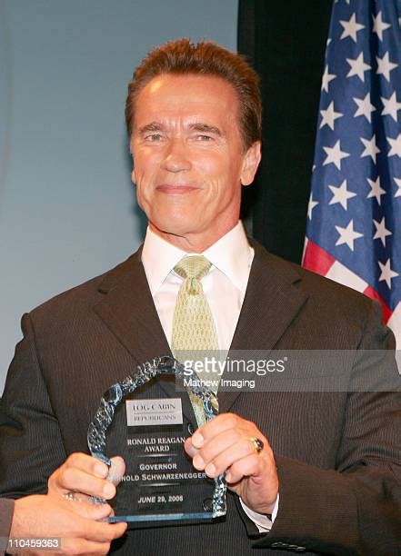 California Governor Arnold Schwarzenegger Addresses Log Cabin