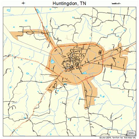 Huntingdon Tennessee Street Map 4736580