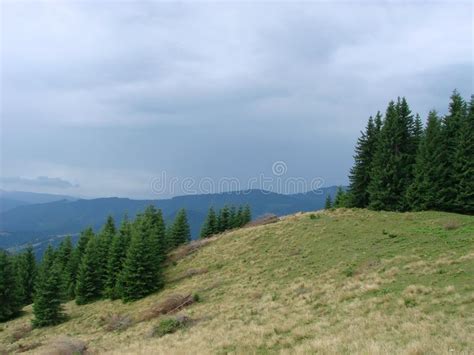 Beautiful Mountain Landscape Panoramic View Of The Carpathian