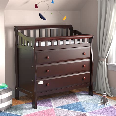 Harriet Bee Oneman Changing Table Dresser With Pad And Reviews Wayfair