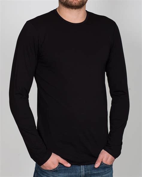 Girav London Long Sleeve Tall T Shirt Black Extra Tall Mens Clothing