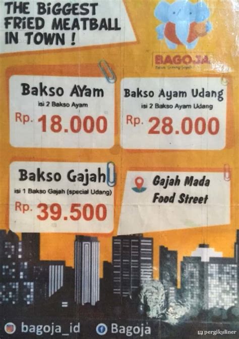 Selalu Diperbarui Menu Bagoja Gajah Mada